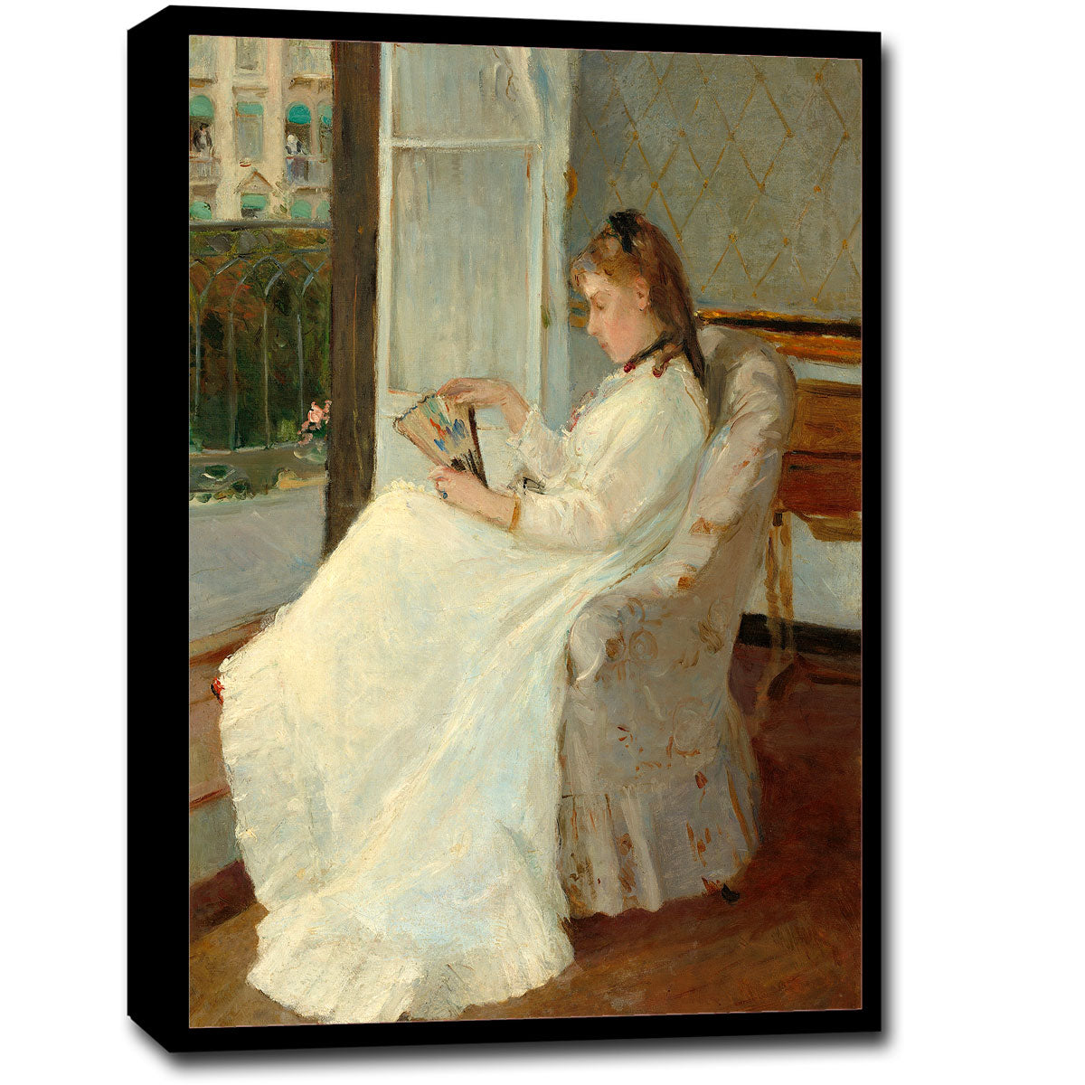 The Artist's Sister at a Window (1869) by Berthe Morisot - Buy Print Only or Mounted with Choice of Accent Color
