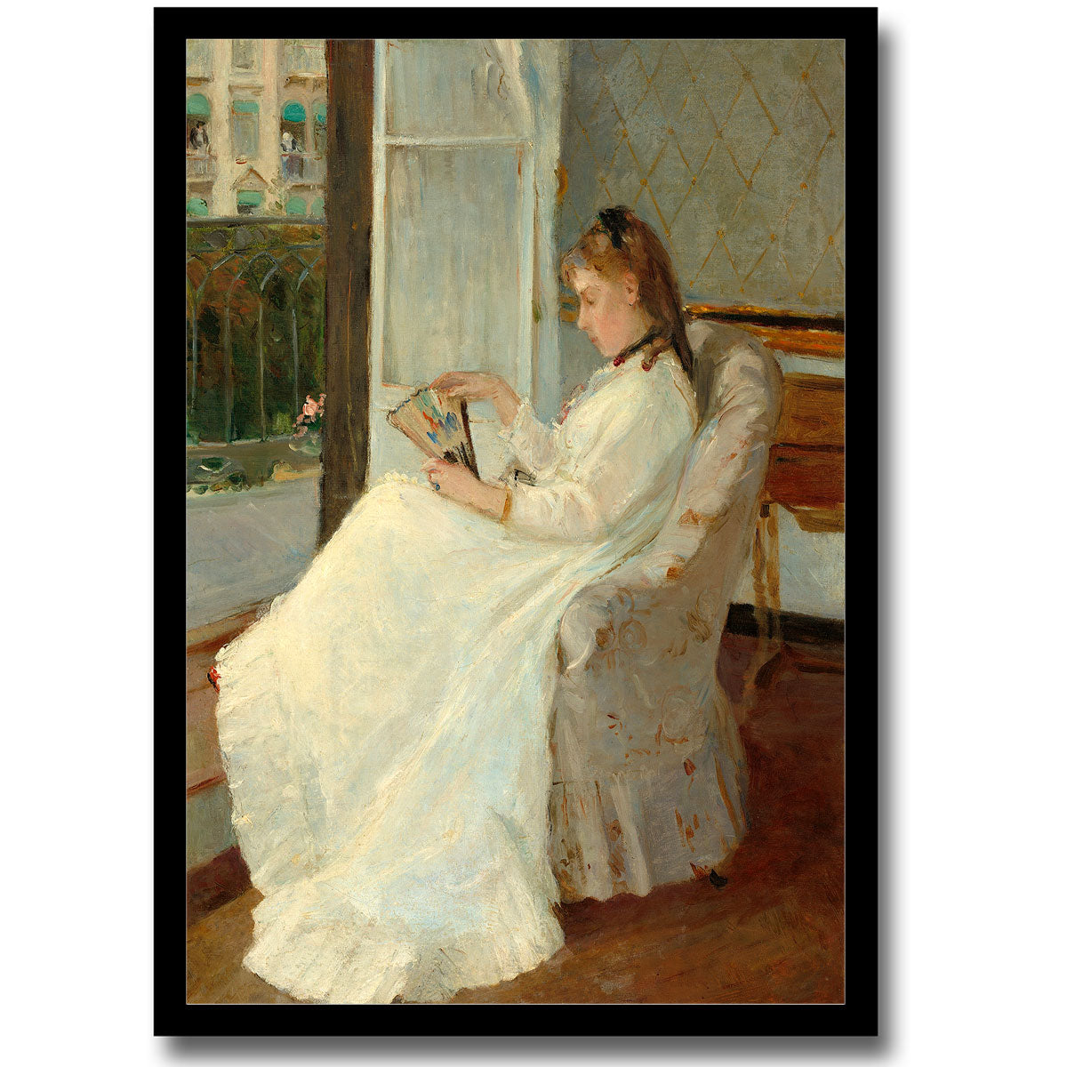 The Artist's Sister at a Window (1869) by Berthe Morisot - Buy Print Only or Mounted with Choice of Accent Color