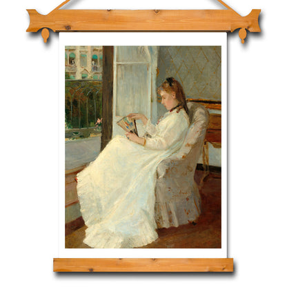 The Artist's Sister at a Window (1869) by Berthe Morisot - Buy Print Only or Mounted with Choice of Accent Color