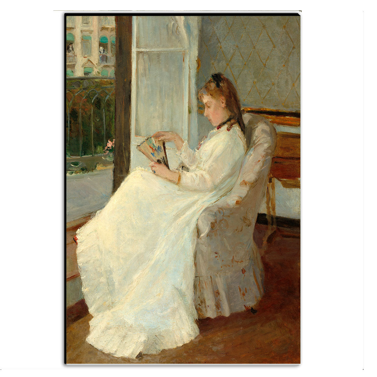 The Artist's Sister at a Window (1869) by Berthe Morisot - Buy Print Only or Mounted with Choice of Accent Color