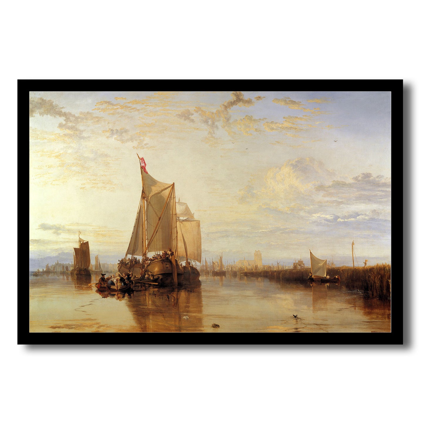 The Dort Packet-Boat from Rotterdam Becalmed by J.M.W. Turner - Buy Print Only or Mounted with Choice of Accent Color
