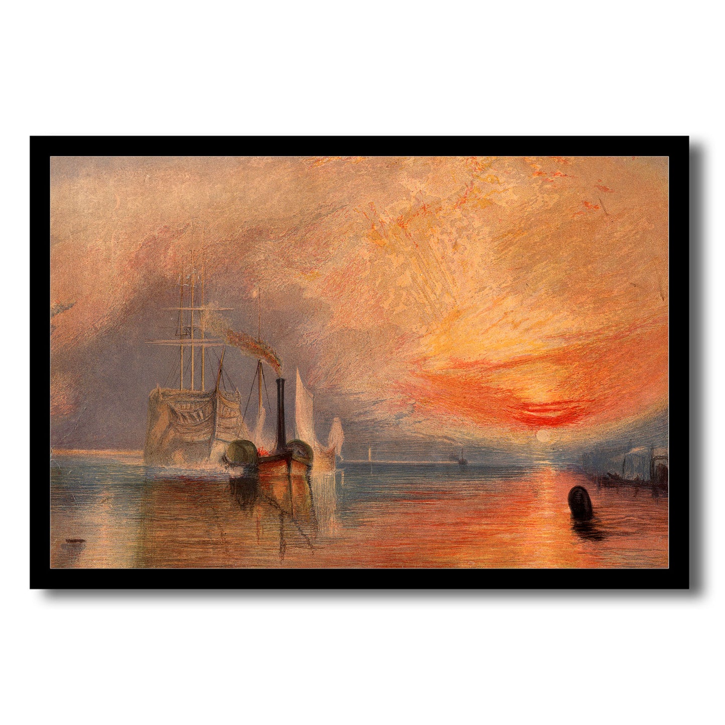 The Fighting Temeraire by J.M.W. Turner - Buy Print Only or Mounted with Choice of Accent Color