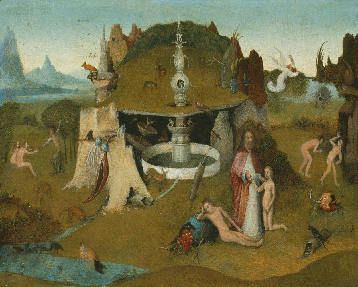 Garden of Earthly Delights by Bosch - Buy Print Only or Mounted with Choice of Accent Color