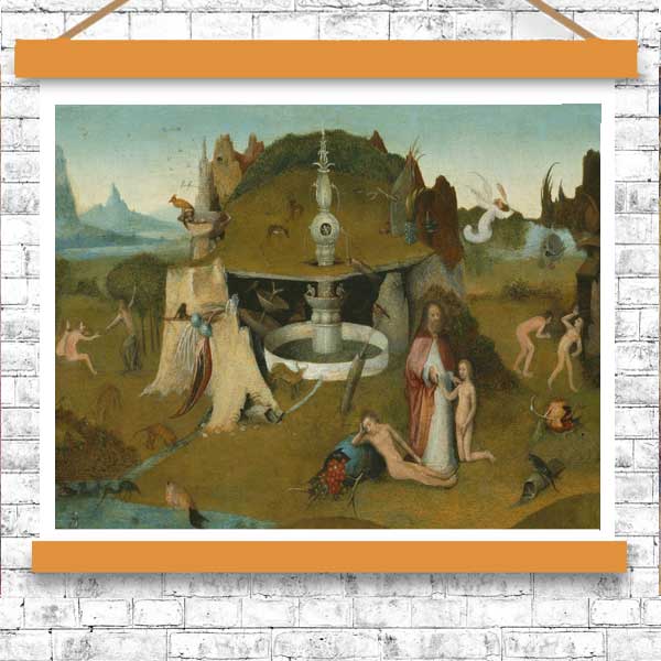 Garden of Earthly Delights by Bosch - Buy Print Only or Mounted with Choice of Accent Color