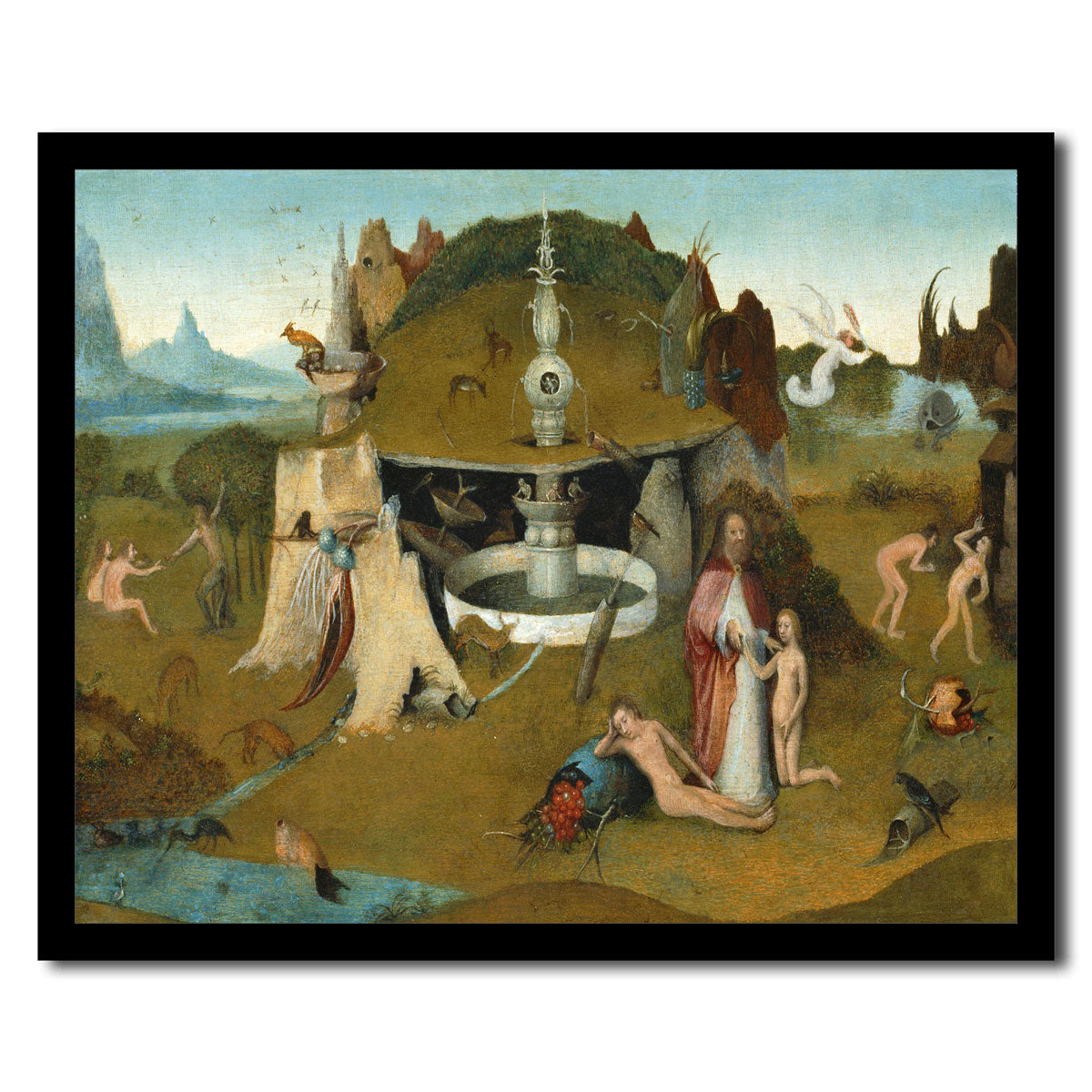 Garden of Earthly Delights by Bosch - Buy Print Only or Mounted with Choice of Accent Color