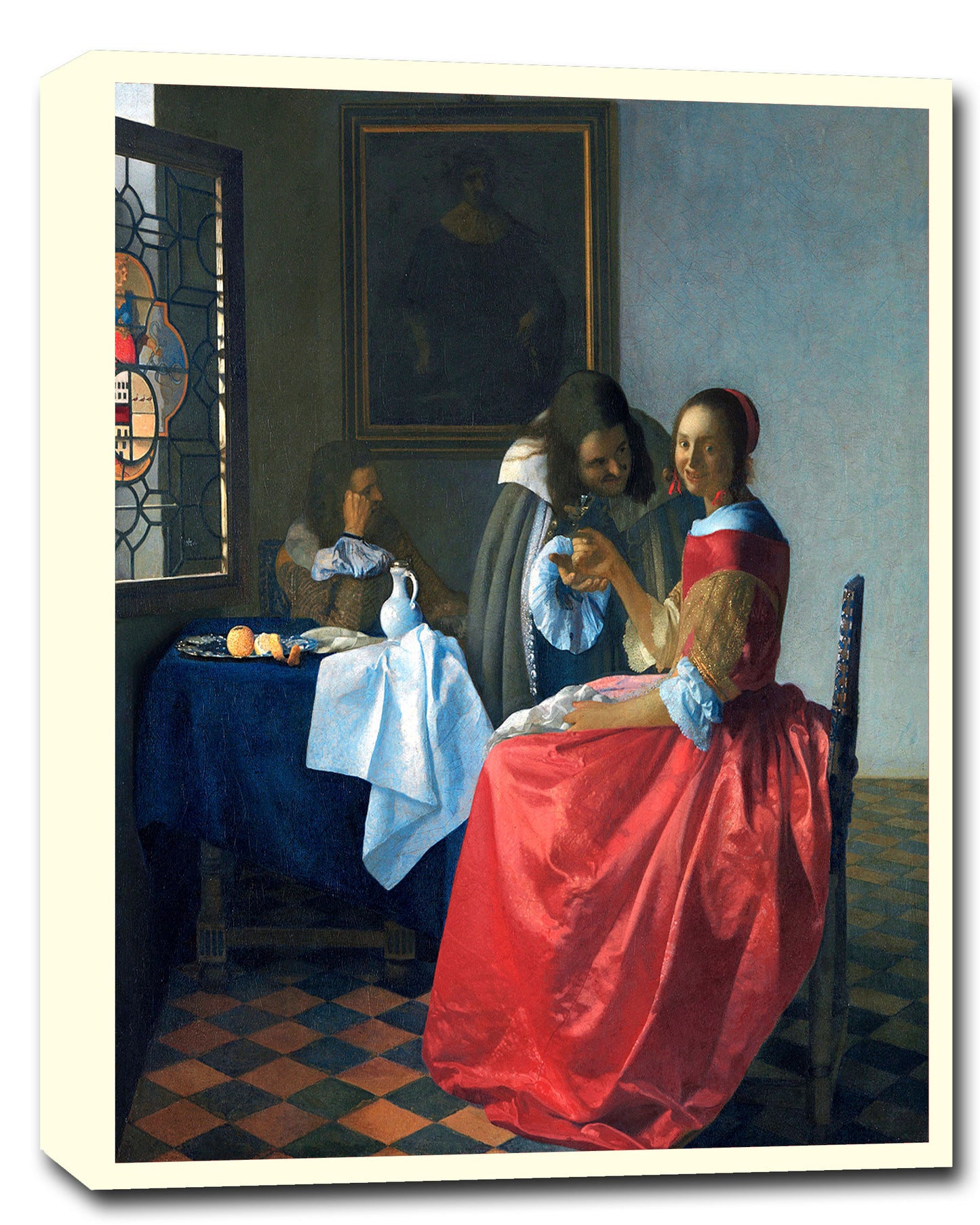 The Girl with a Wineglass  by Johannes Vermeer