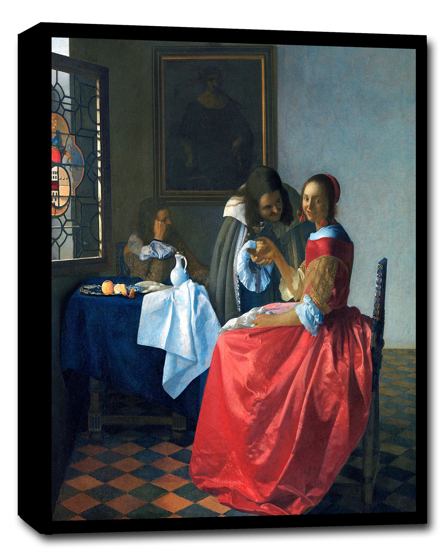 The Girl with a Wineglass  by Johannes Vermeer