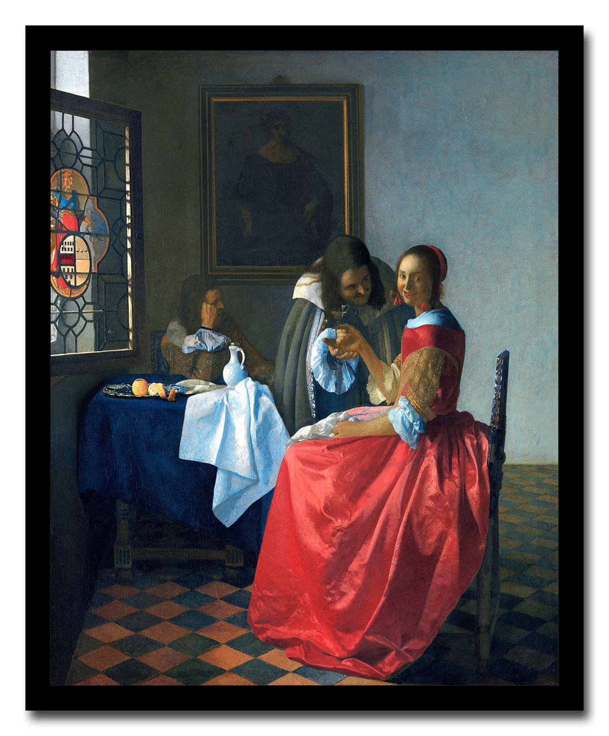 The Girl with a Wineglass  by Johannes Vermeer
