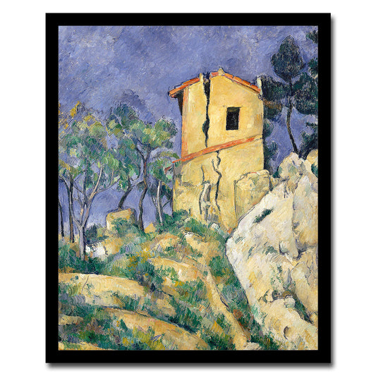 The House with the Cracked Walls by Paul Cezanne - Buy Print Only or Mounted with Choice of Accent Color