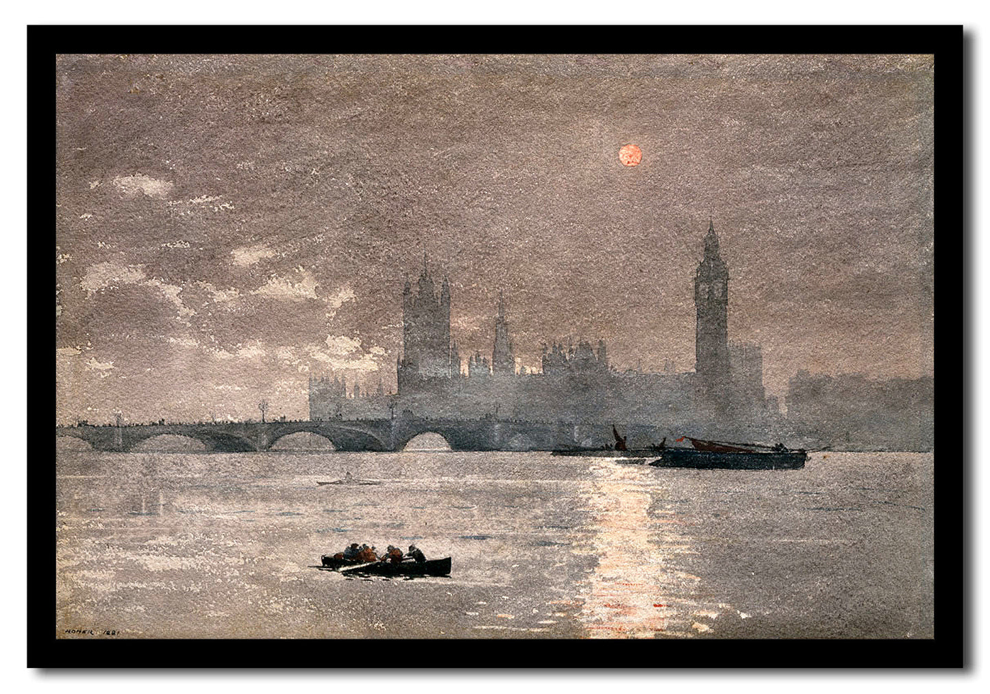 The Houses of Parliament (1881) by Winslow Homer