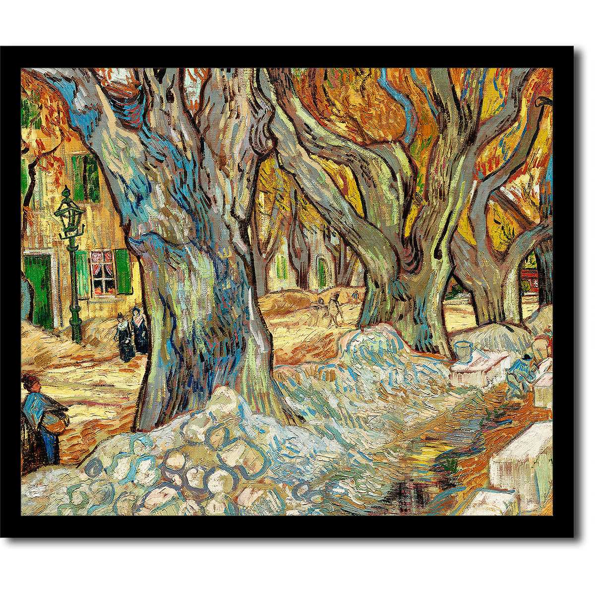 The Large Plane Trees by Vincent van Gogh - Buy Print Only or Mounted with Choice of Accent Color