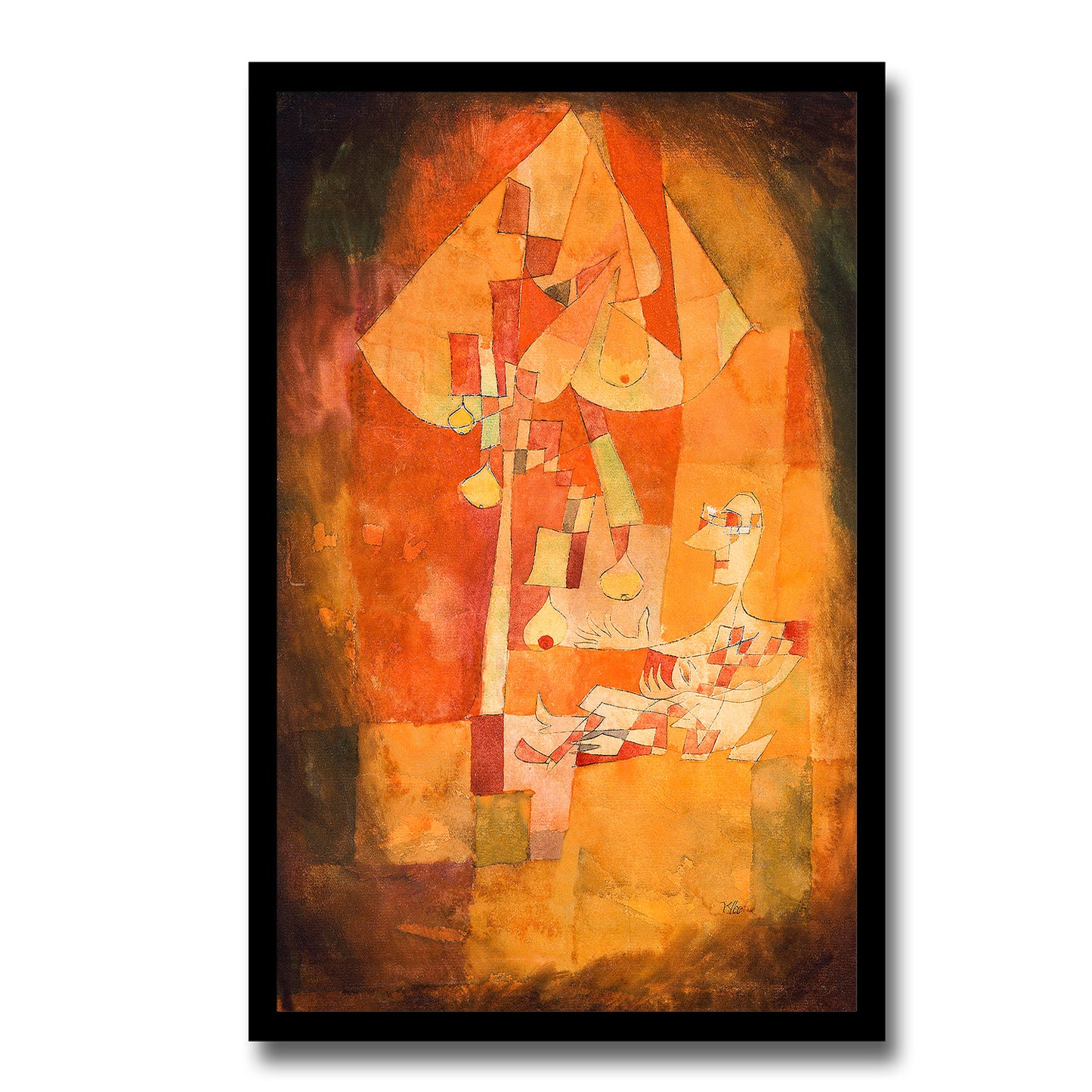 The Man Under the Pear Tree (1921) by Paul Klee - Buy Print Only or Mounted with Choice of Accent Color