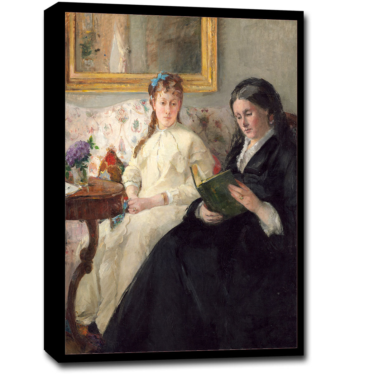 The Mother and Sister of the Artist (1869-1870) by Berthe Morisot - Buy Print Only or Mounted with Choice of Accent Color