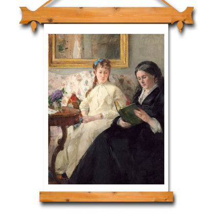 The Mother and Sister of the Artist (1869-1870) by Berthe Morisot - Buy Print Only or Mounted with Choice of Accent Color