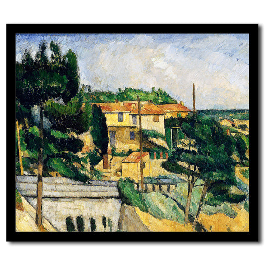 The Road Bridge (1879-1882 ) by Paul Cezanne - Buy Print Only or Mounted with Choice of Accent Color