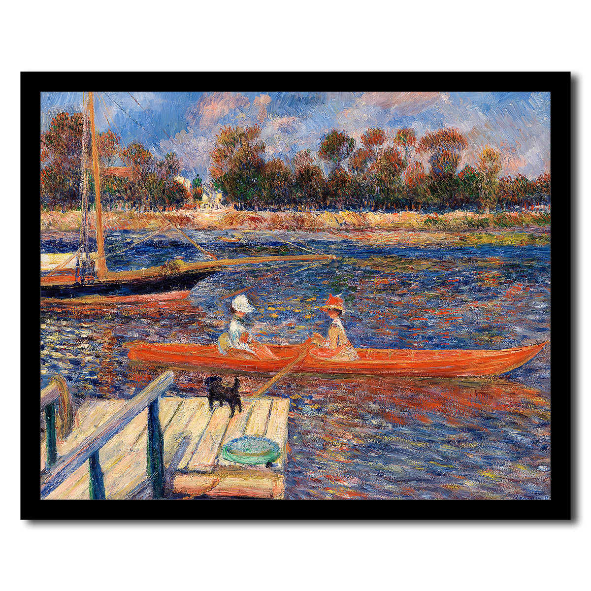 The Seine at Argenteuil by Pierre Renoir - Buy Print Only or Mounted with Choice of Accent Color