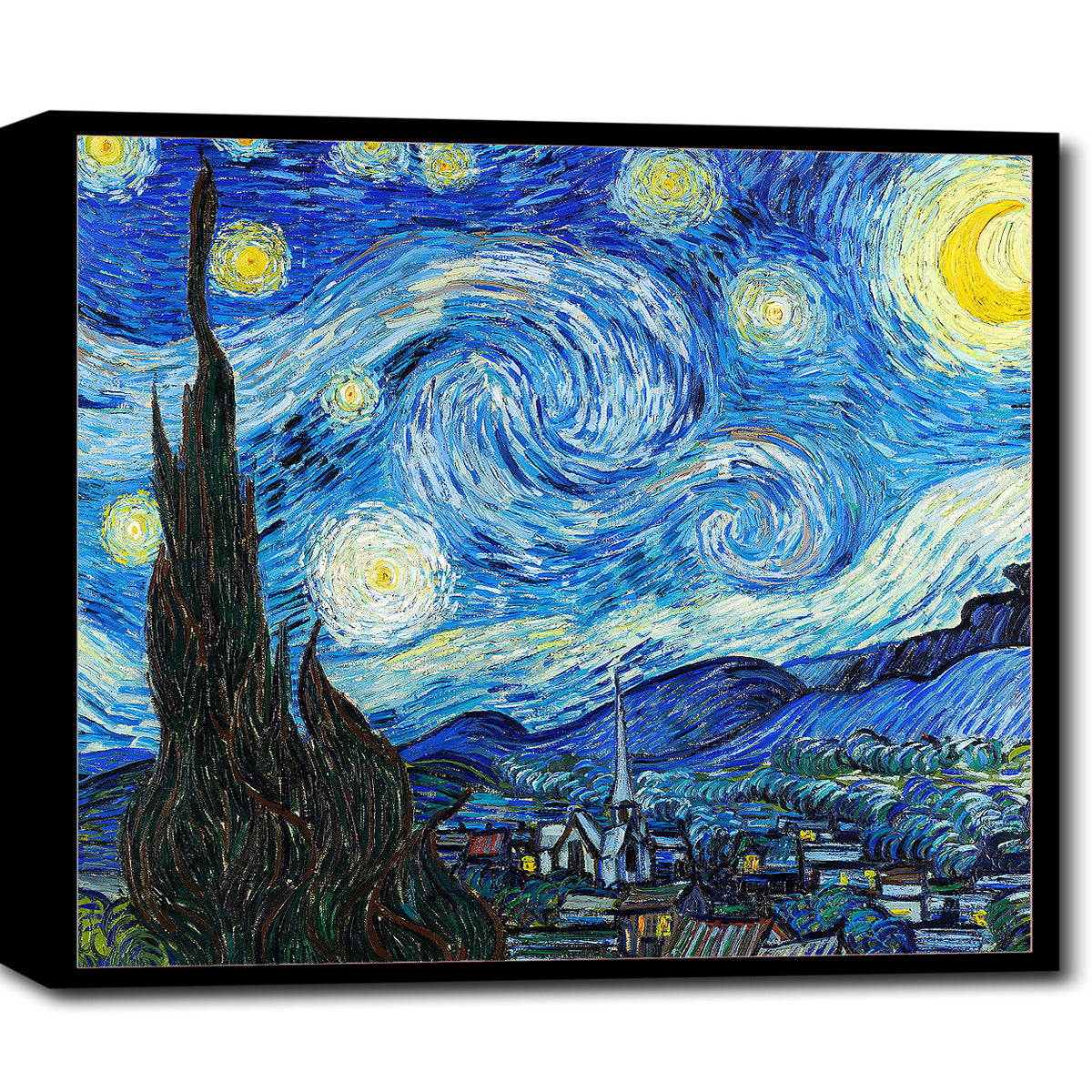 The Starry Night (1889) by Vincent van Gogh - Buy Print Only or Mounted with Choice of Accent Color
