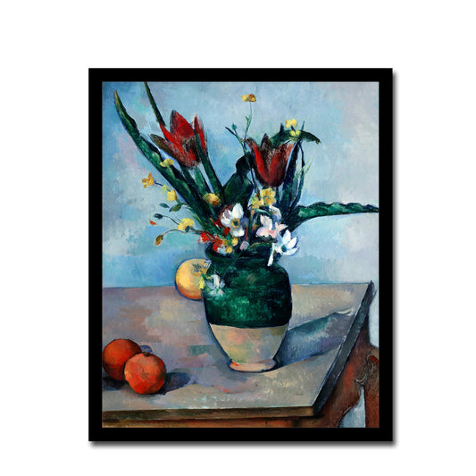 The Vase of Tulips-by Camille Pissarro - Buy Print Only or Mounted with Choice of Accent Color