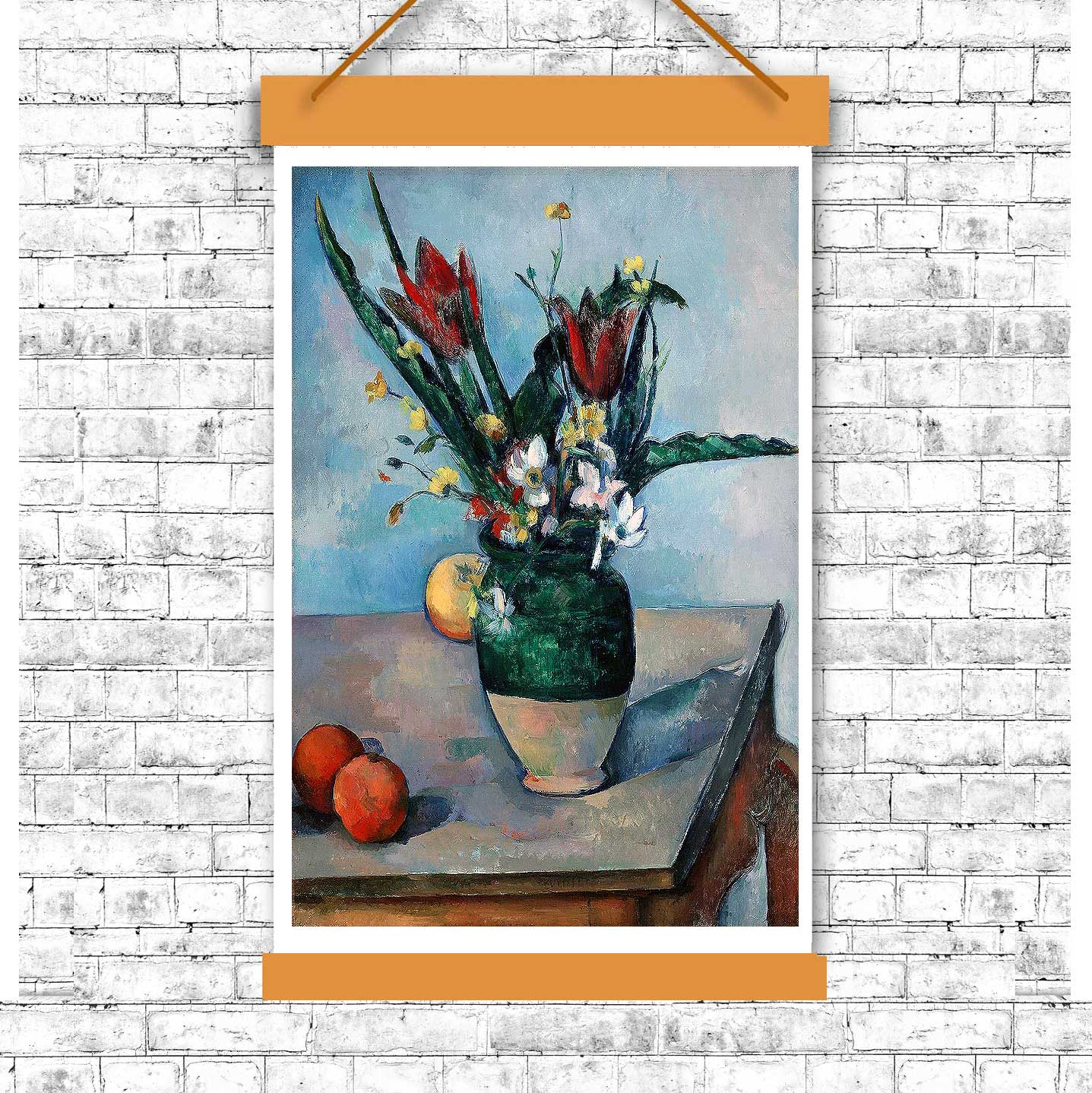 The Vase of Tulips-by Camille Pissarro - Buy Print Only or Mounted with Choice of Accent Color