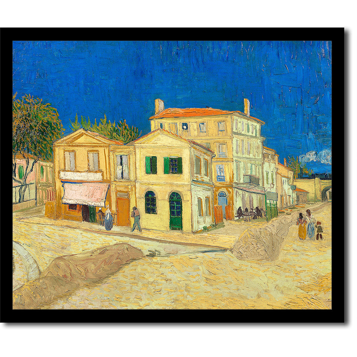 The yellow house (1888) by Vincent van Gogh - Buy Print Only or Mounted with Choice of Accent Color