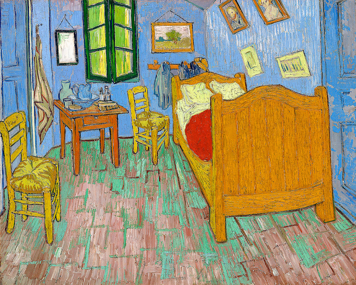 The Bedroom (1889) by Vincent van Gogh - Buy Print Only or Mounted with Choice of Accent Color