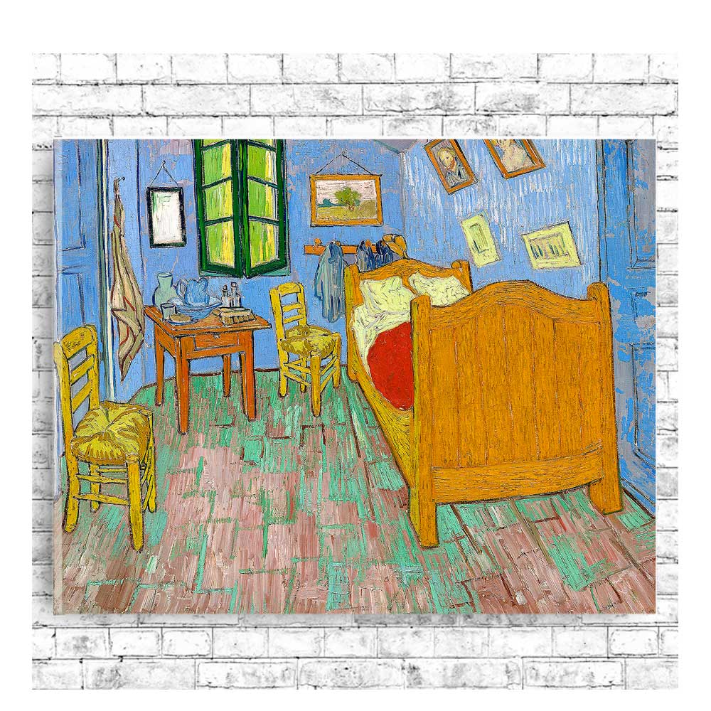 The Bedroom (1889) by Vincent van Gogh - Buy Print Only or Mounted with Choice of Accent Color