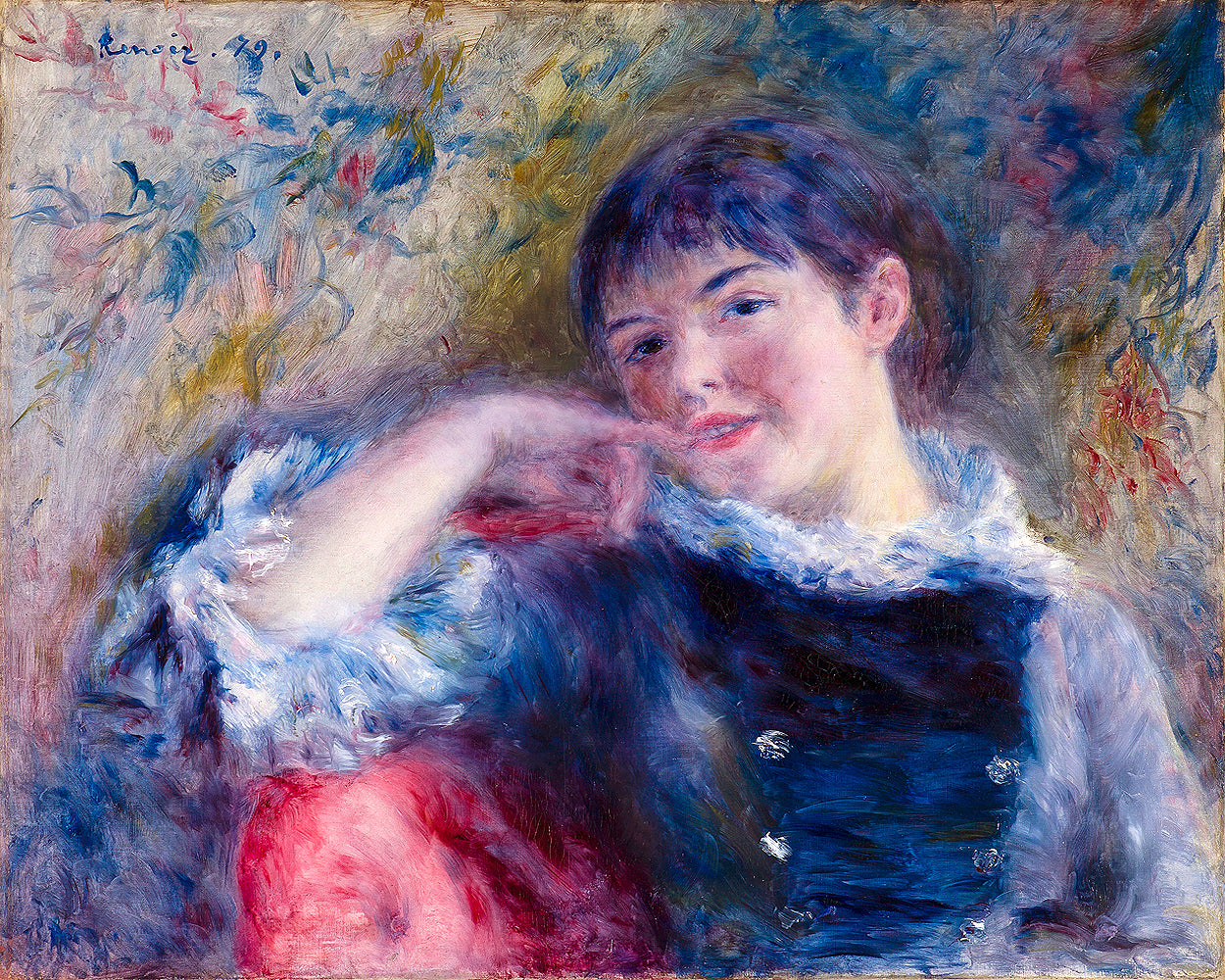 The Dreamer by Pierre Renoir - Buy Print Only or Mounted with Choice of Accent Color