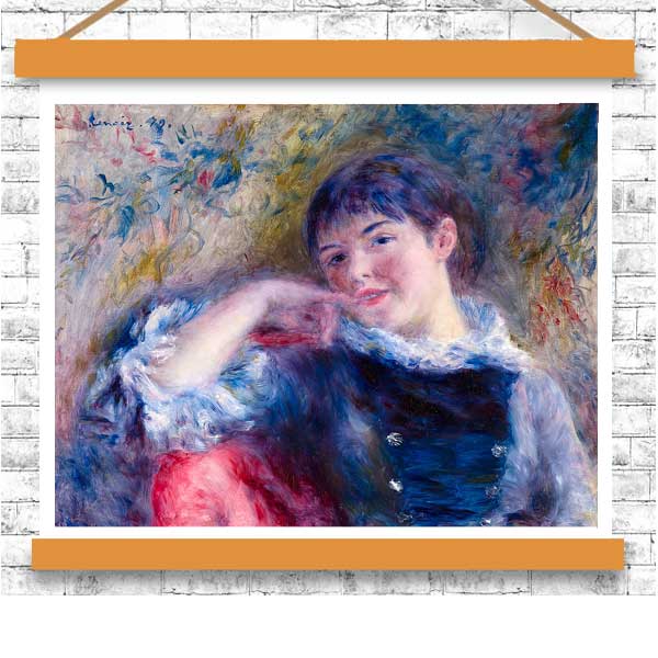 The Dreamer by Pierre Renoir - Buy Print Only or Mounted with Choice of Accent Color