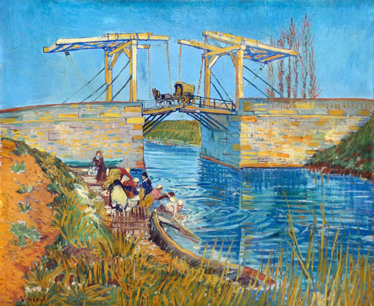 The Langlois Bridge at Arles with Women Washing (1888) by Vincent van Gogh