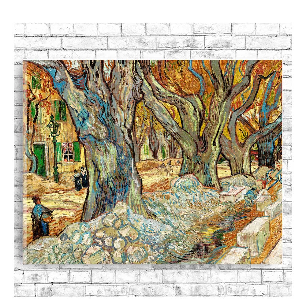 The Large Plane Trees by Vincent van Gogh - Buy Print Only or Mounted with Choice of Accent Color