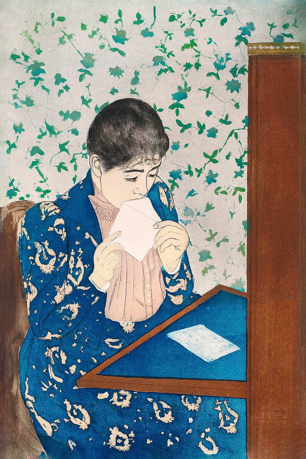 The Letter (1890–1891) by Mary Casset - Buy Print Only or Mounted with Choice of Accent Color