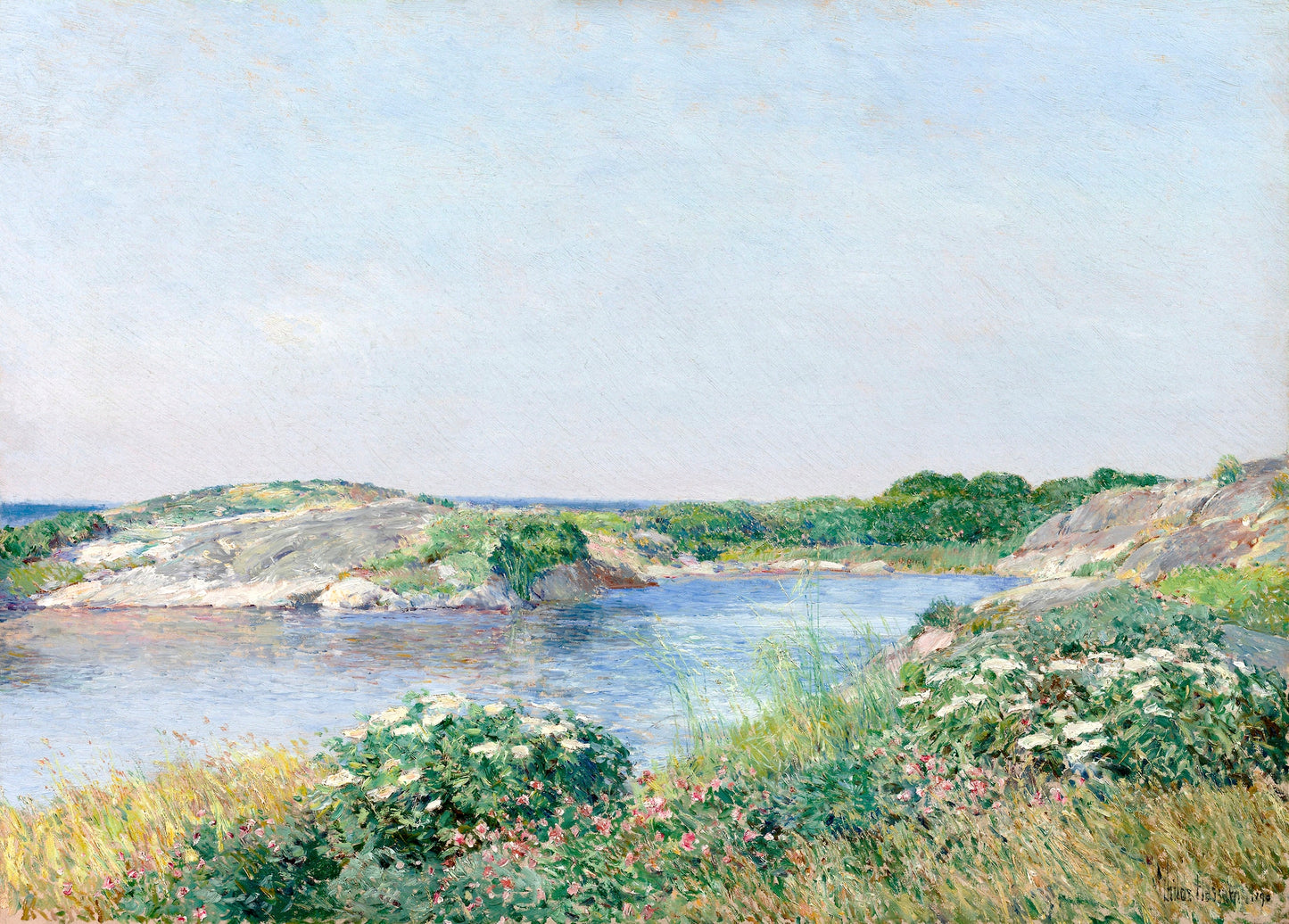 The Little Pond, Appledore (1890) by Frederick Childe Hassam