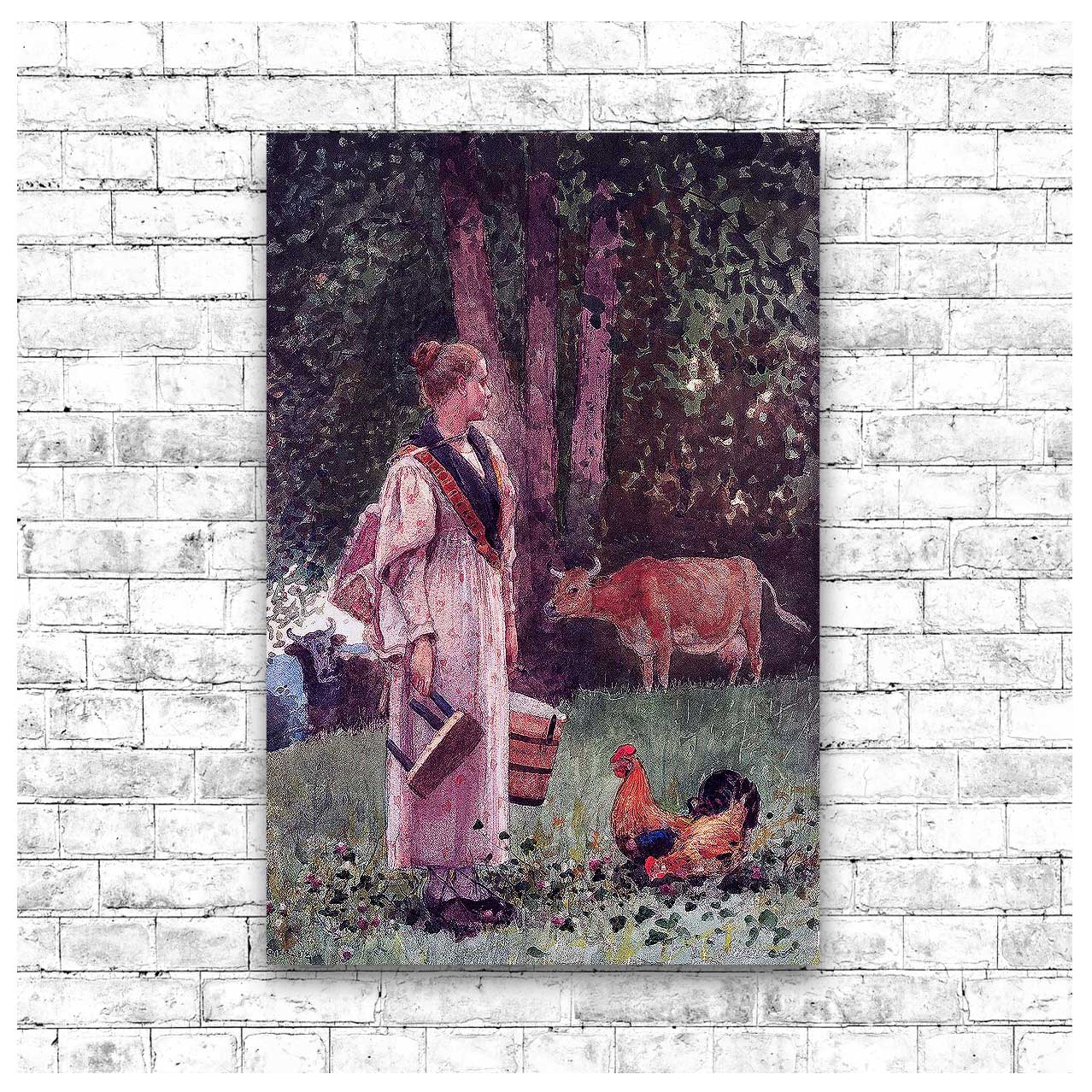 The Milk Maid (1878) by Winslow Homer