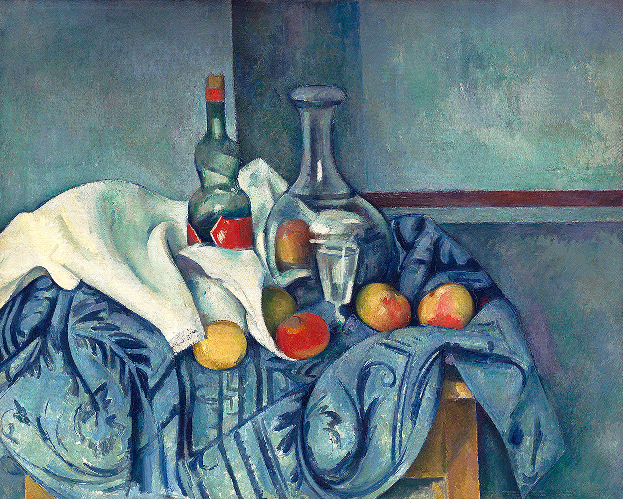 The Peppermint Bottle by Paul Cezanne - Buy Print Only or Mounted with Choice of Accent Color