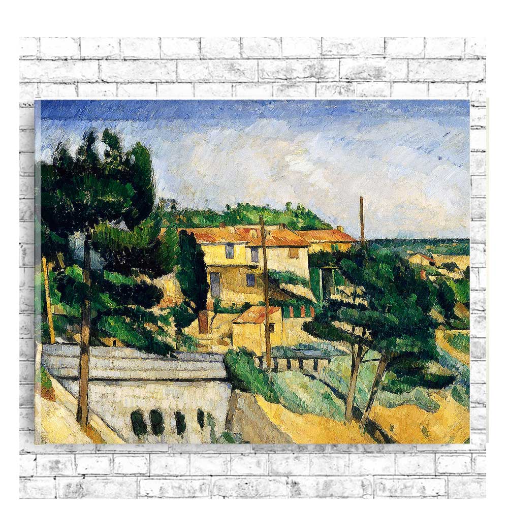 The Road Bridge (1879-1882 ) by Paul Cezanne - Buy Print Only or Mounted with Choice of Accent Color