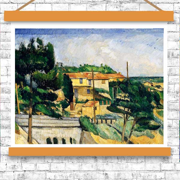 The Road Bridge (1879-1882 ) by Paul Cezanne - Buy Print Only or Mounted with Choice of Accent Color