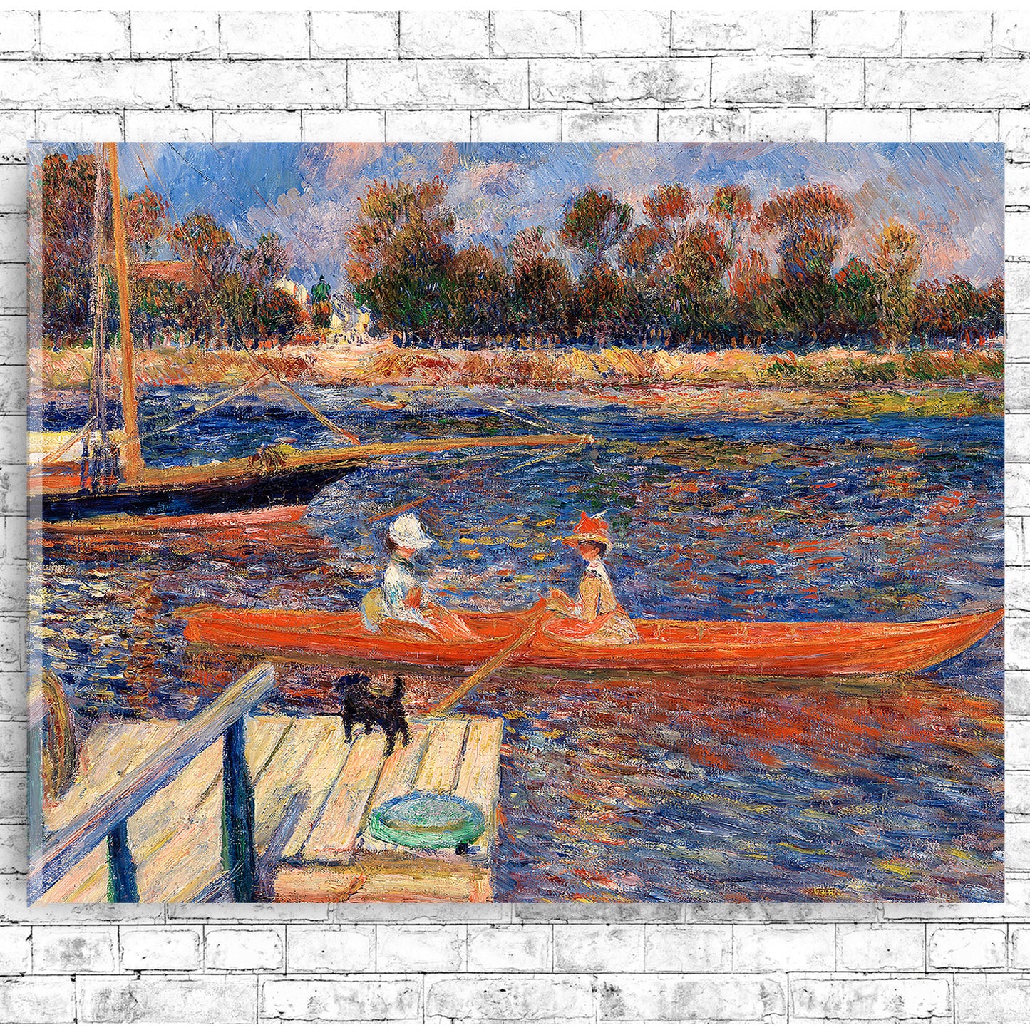The Seine at Argenteuil by Pierre Renoir - Buy Print Only or Mounted with Choice of Accent Color