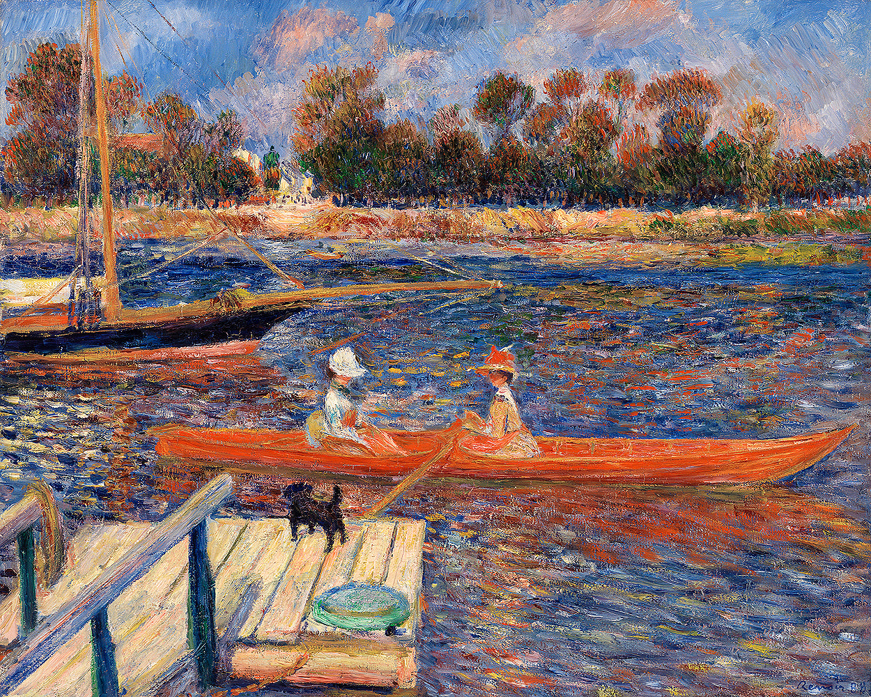 The Seine at Argenteuil by Pierre Renoir - Buy Print Only or Mounted with Choice of Accent Color