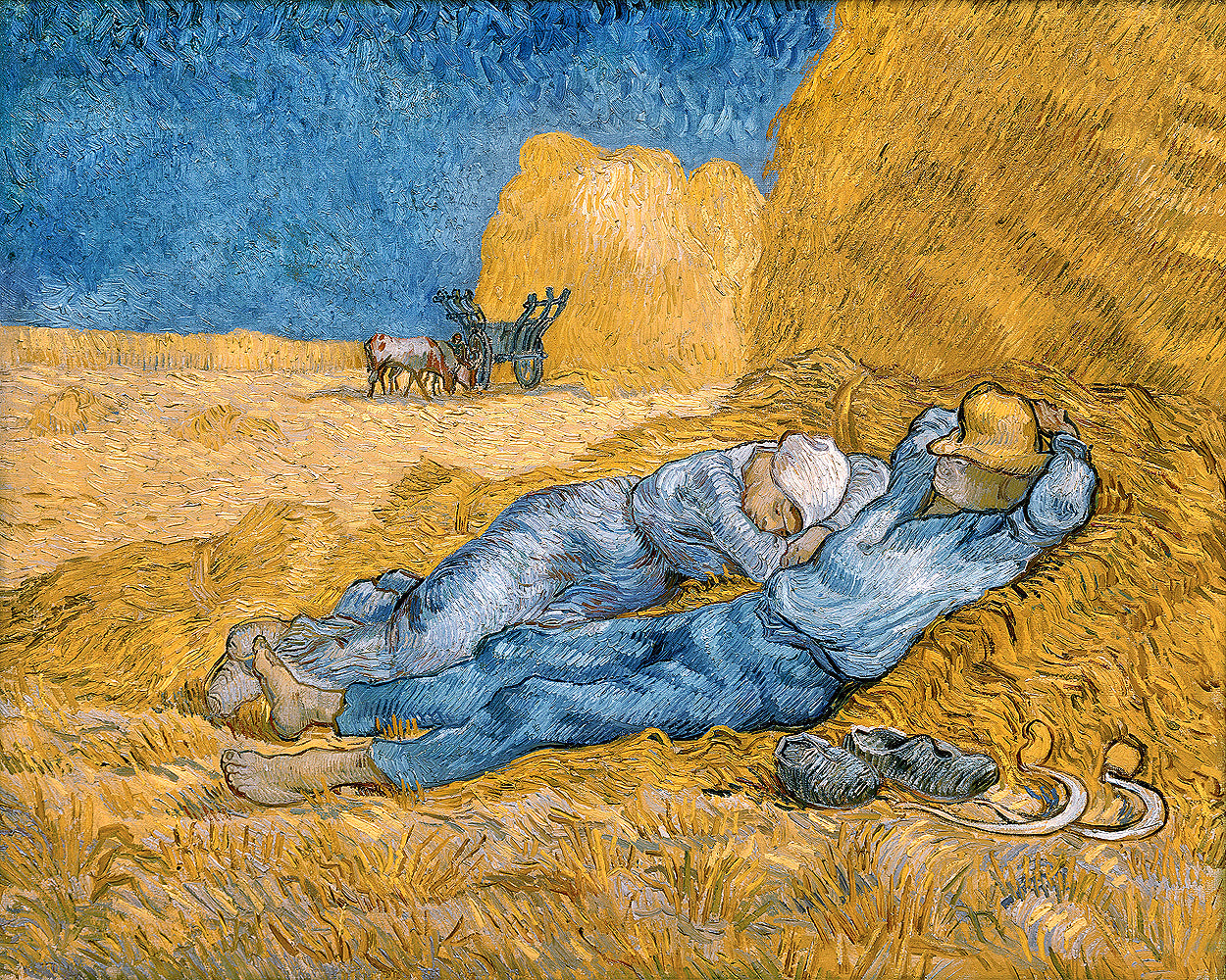 The Siesta (1890) by Vincent van Gogh - Buy Print Only or Mounted with Choice of Accent Color