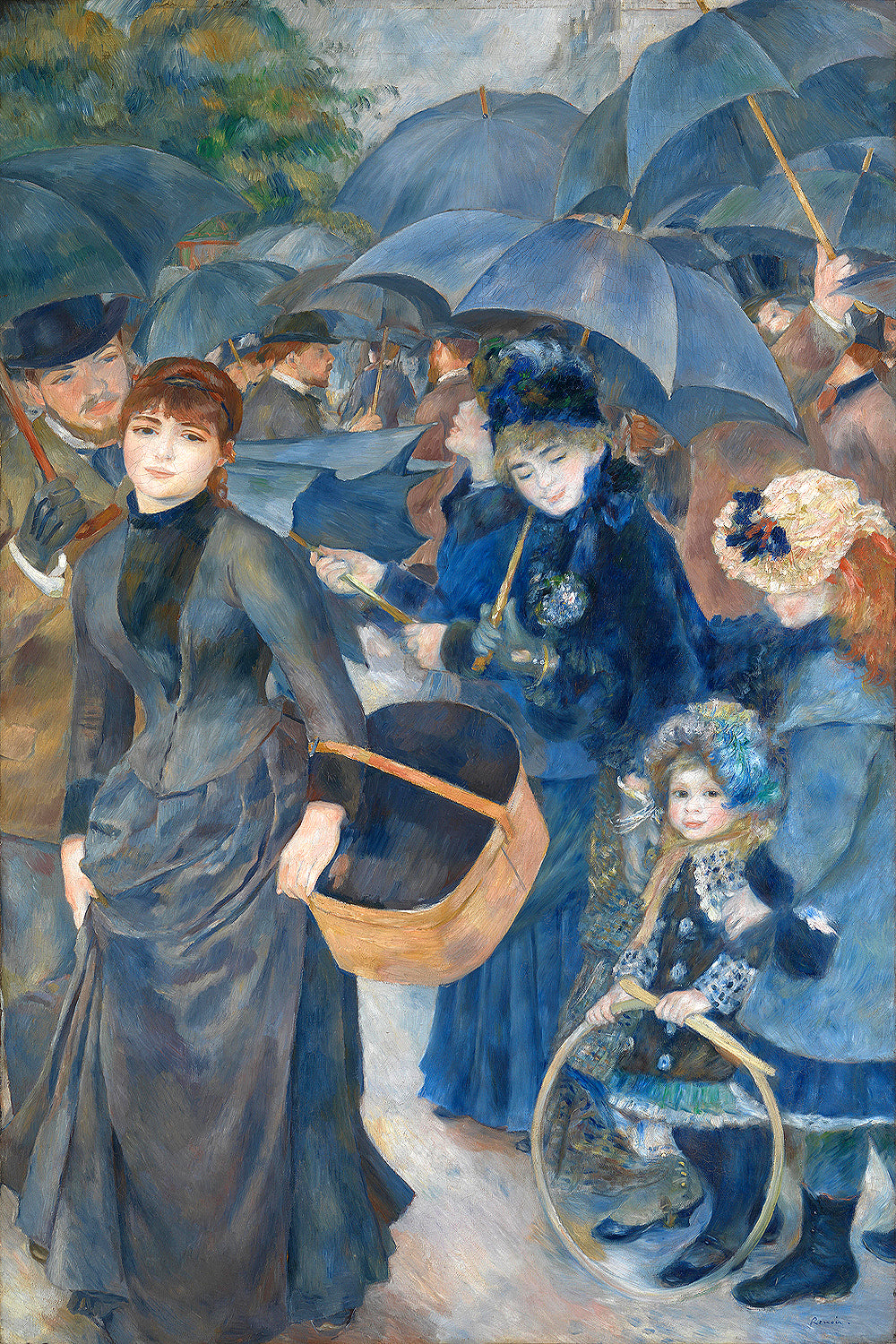 The Umbrellas by Pierre Renoir - Buy Print Only or Mounted with Choice of Accent Color