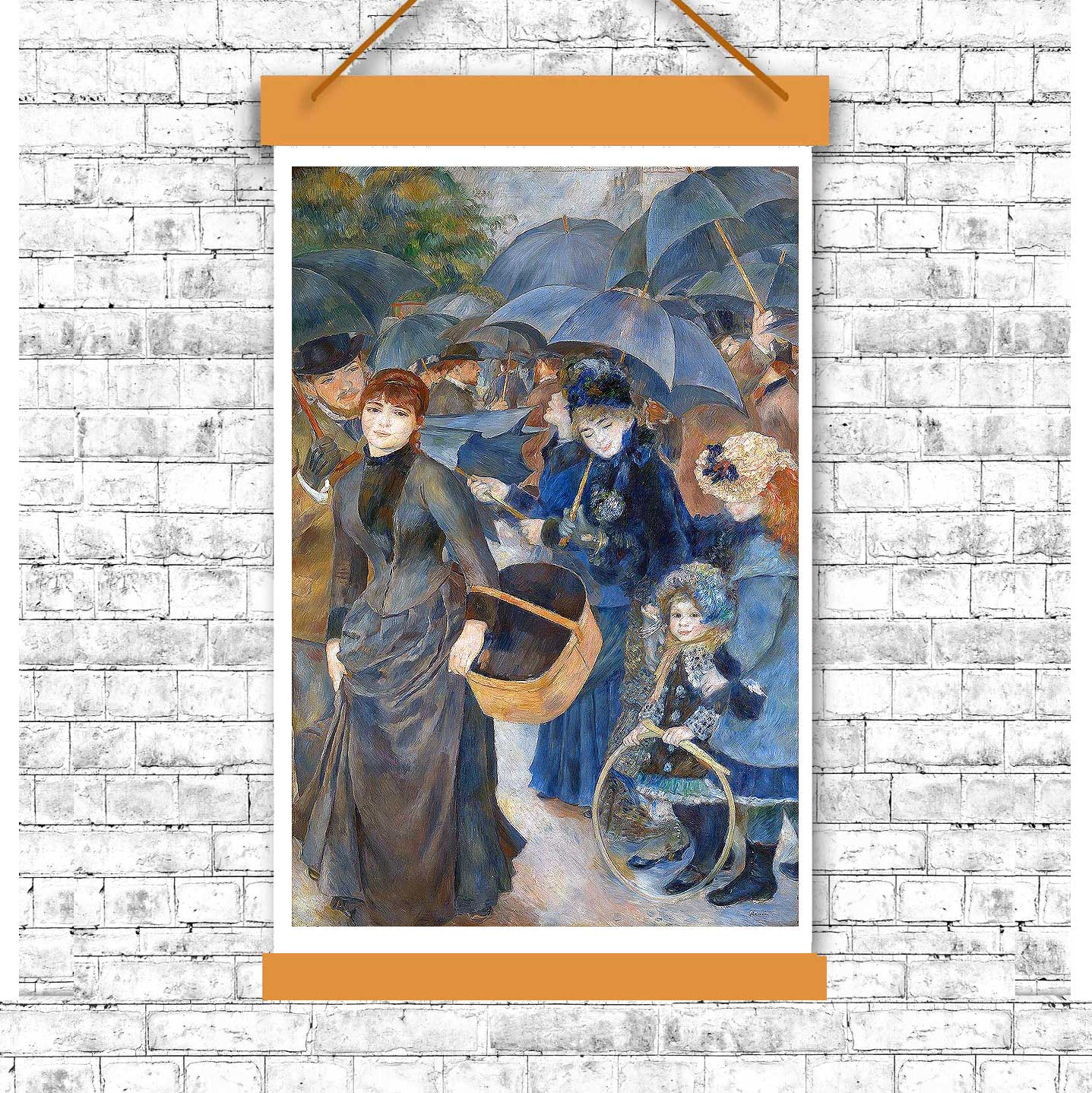 The Umbrellas by Pierre Renoir - Buy Print Only or Mounted with Choice of Accent Color