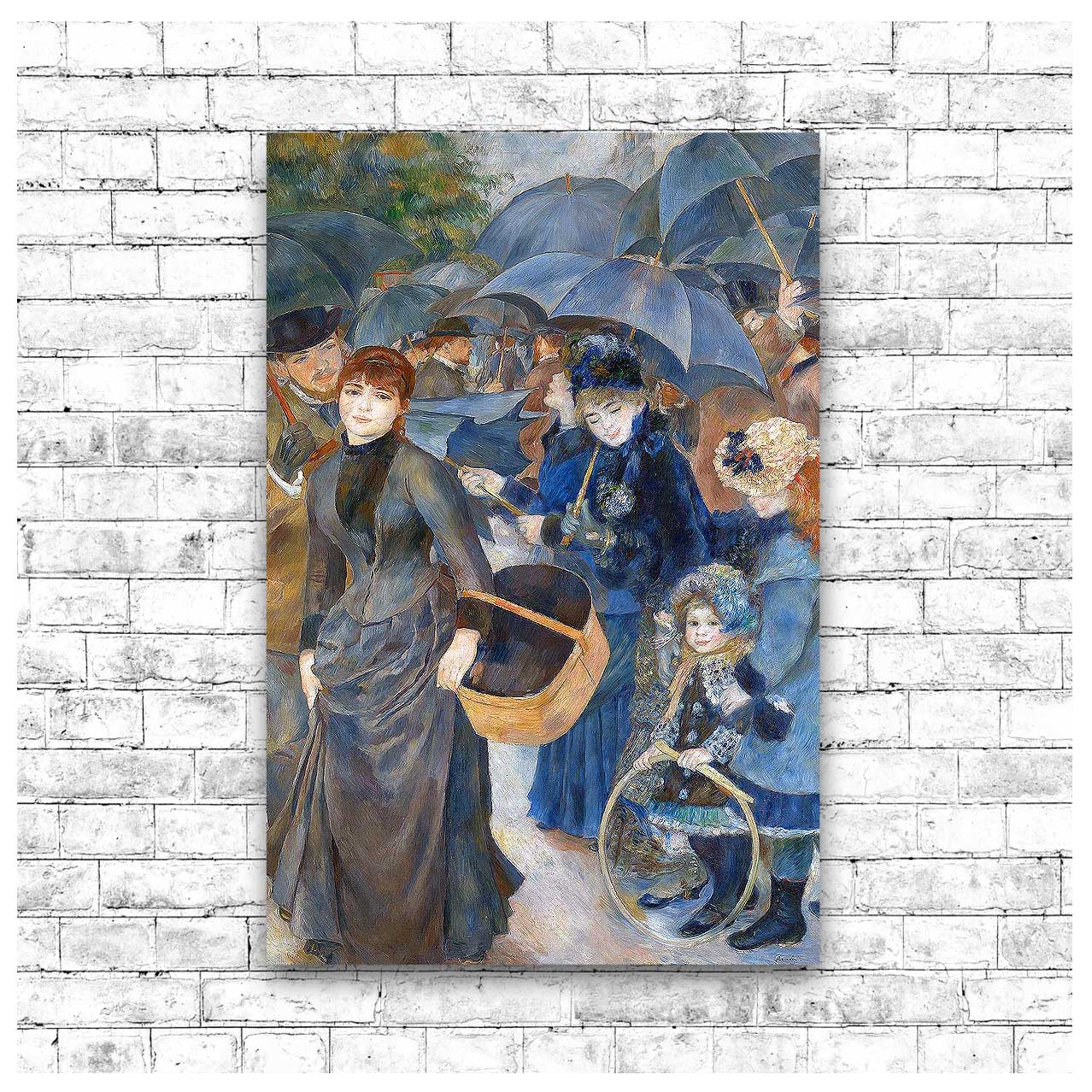 The Umbrellas by Pierre Renoir - Buy Print Only or Mounted with Choice of Accent Color