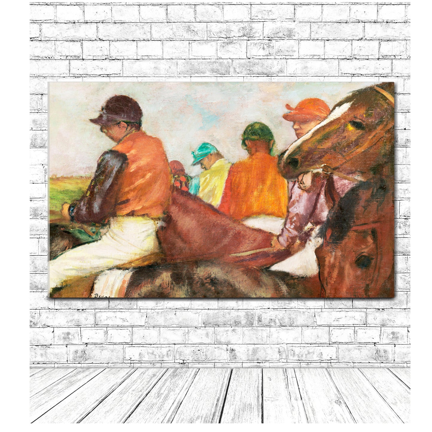 The Jockeys (ca. 1882) by Edgar Degas