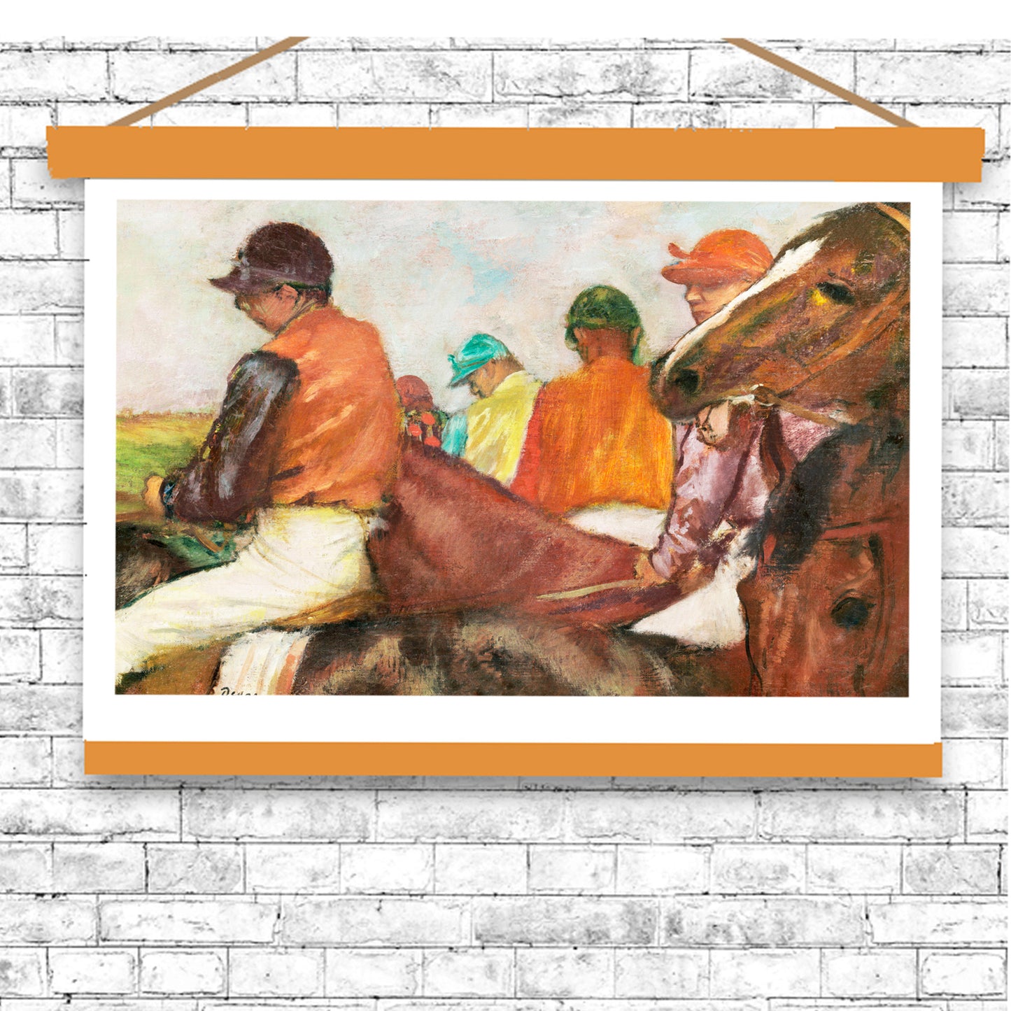 The Jockeys (ca. 1882) by Edgar Degas