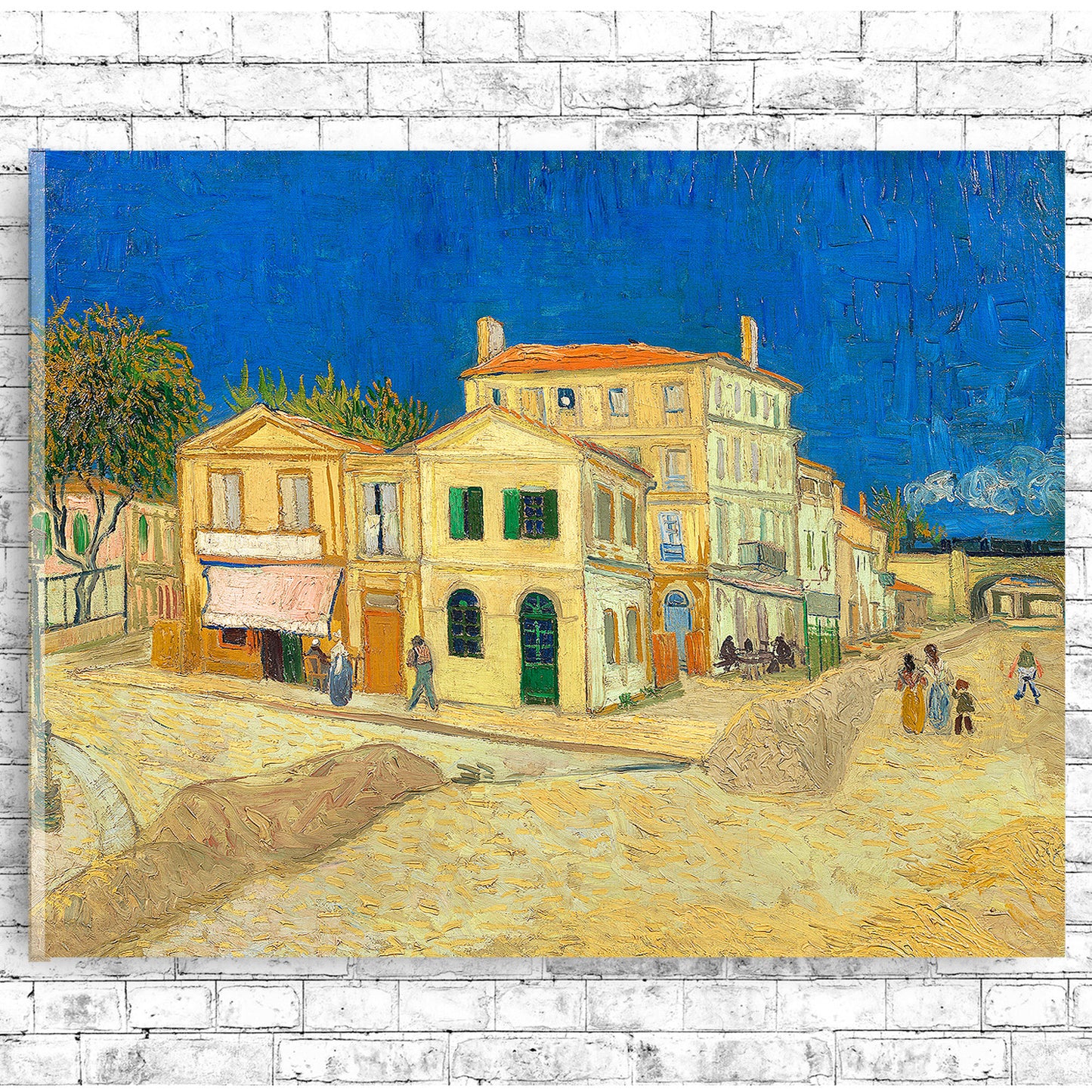 The yellow house (1888) by Vincent van Gogh - Buy Print Only or Mounted with Choice of Accent Color