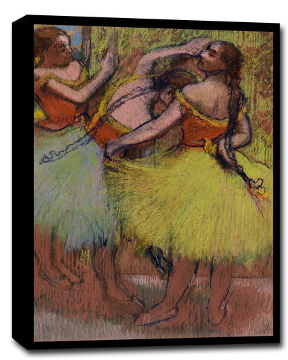 Three Dancers with Hair in Braids by Edgar Degas