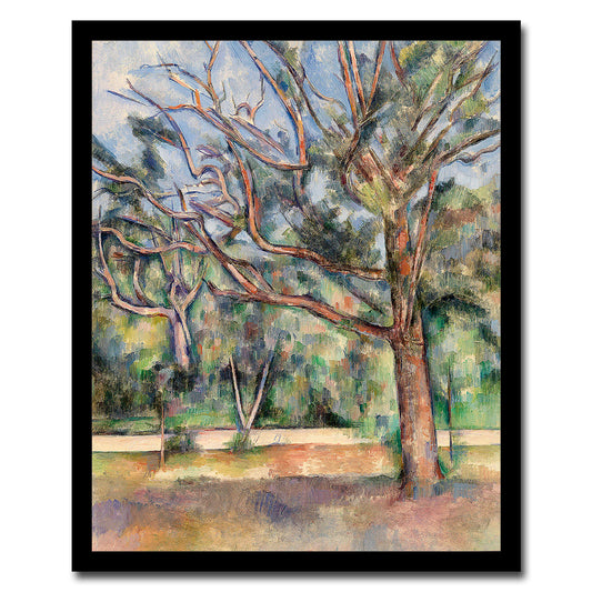 Trees and Road by Paul Cezanne - Buy Print Only or Mounted with Choice of Accent Color