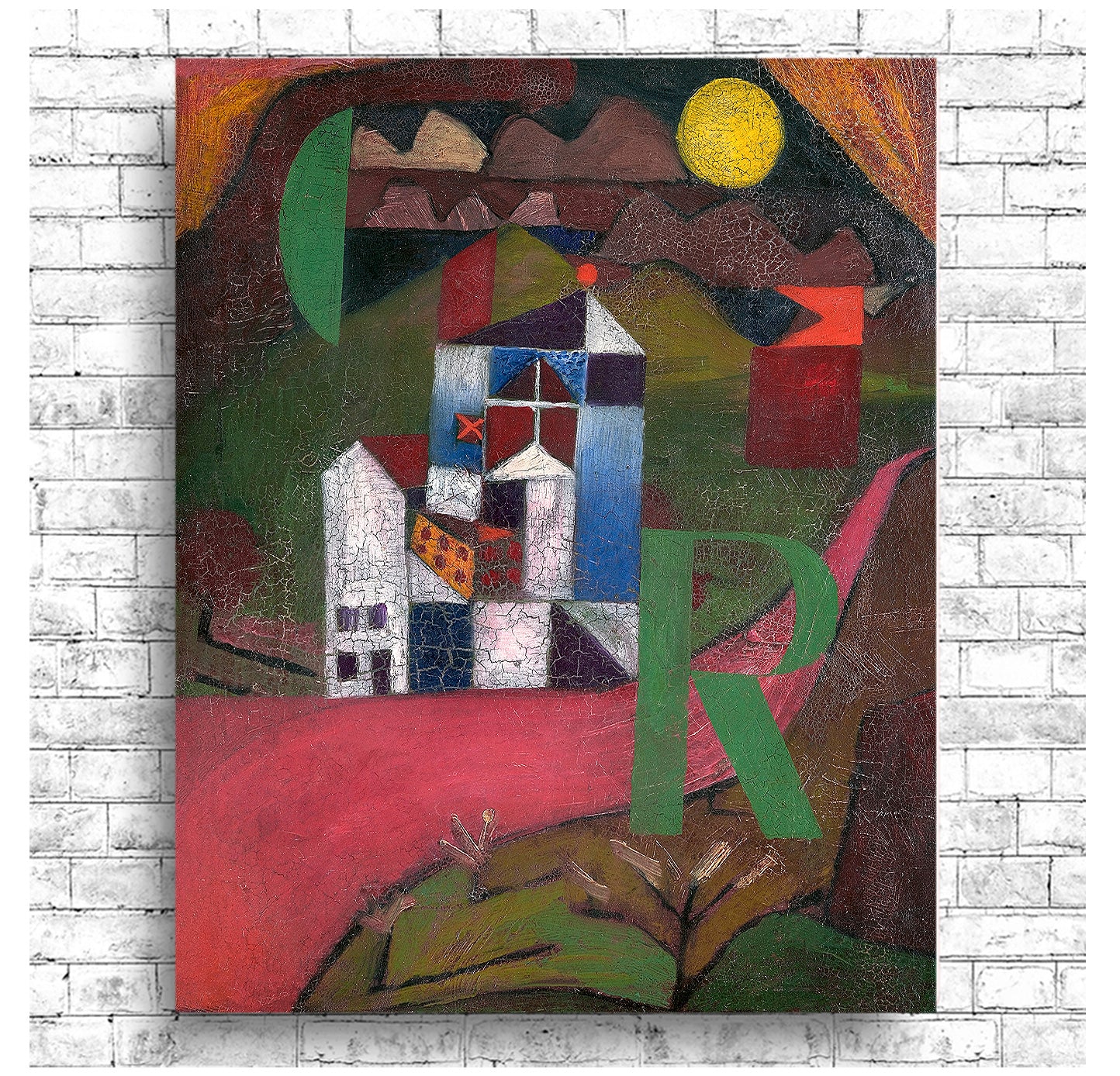 Villa R (1919) by Paul Klee - Buy Print Only or Mounted with Choice of Accent Color