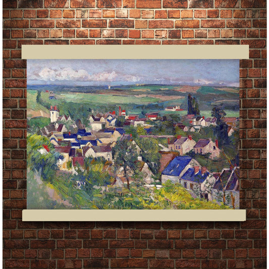 Auvers, Panoramic View (ca. 1873–1875) by Paul Cézanne | Hanging Canvas Art | Choice of Board Colors