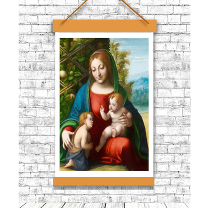 Leonardo Da Vinci Print: Virgin and Child with Saint John, Renaissance Art